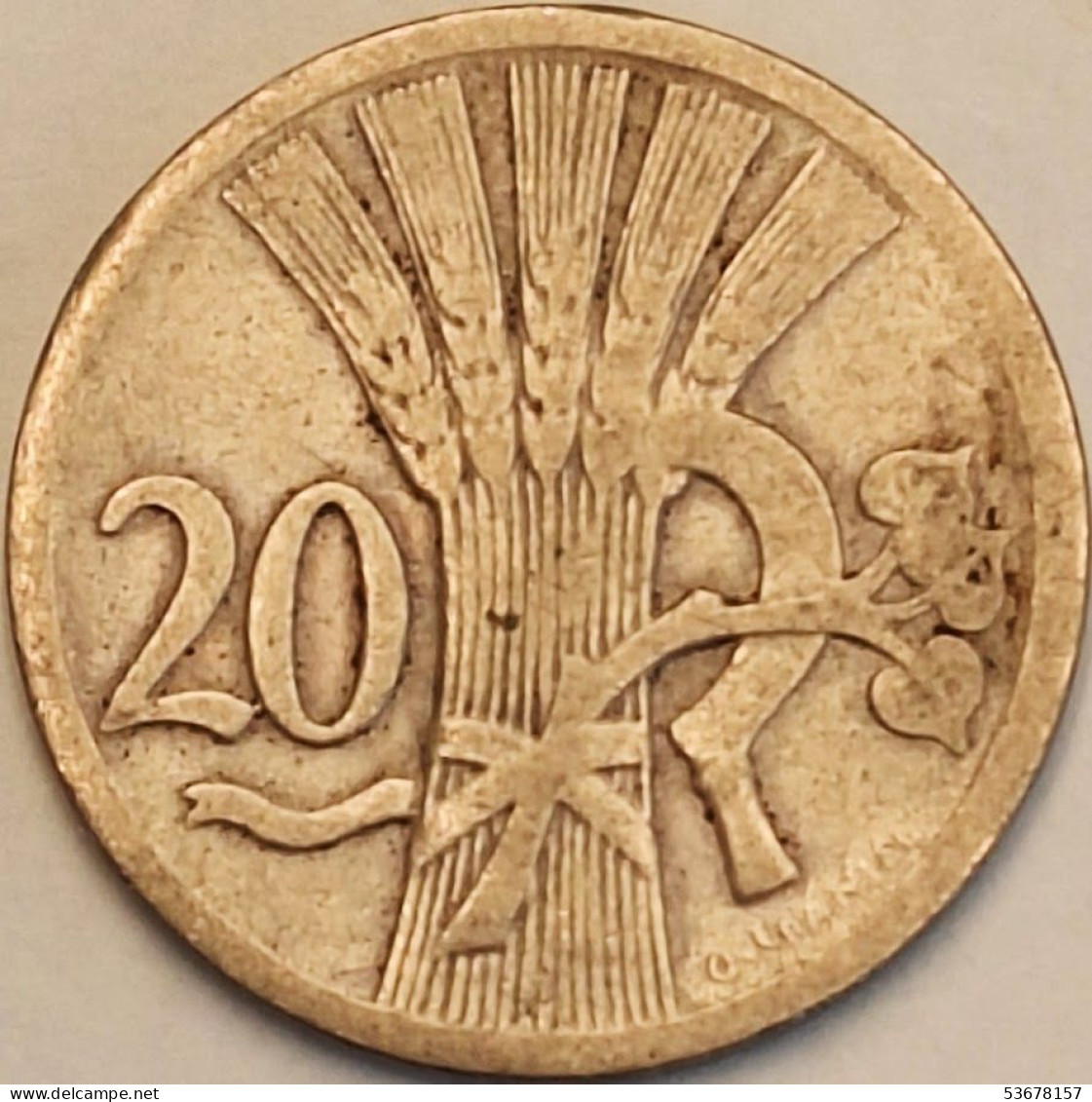 Czechoslovakia - 20 Haleru 1926, KM# 1 (#3670) - Tchécoslovaquie