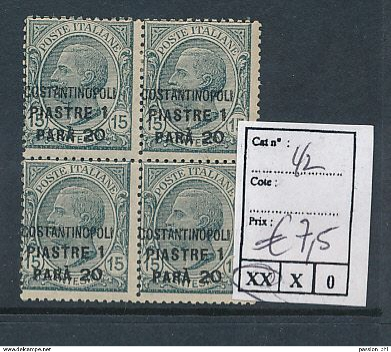 B5 ITALY ESTERO SASSONE 42 MNH - Algemene Uitgaven