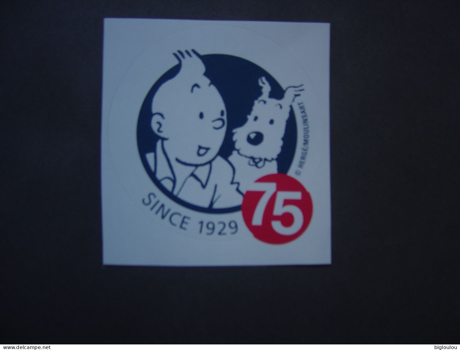 Autocollant - Sticker - 75ème Anniversaire De TINTIN - 1929-2004 - Autocollants