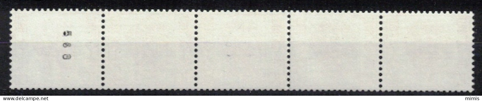 BELGIQUE        1982  R.78  Bande De 5 Avec N° 580  ** Sans Charnière - Coil Stamps