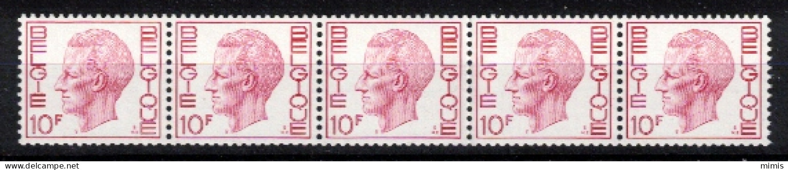 BELGIQUE        1982  R.78  Bande De 5 Avec N° 575  ** Sans Charnière - Rouleaux