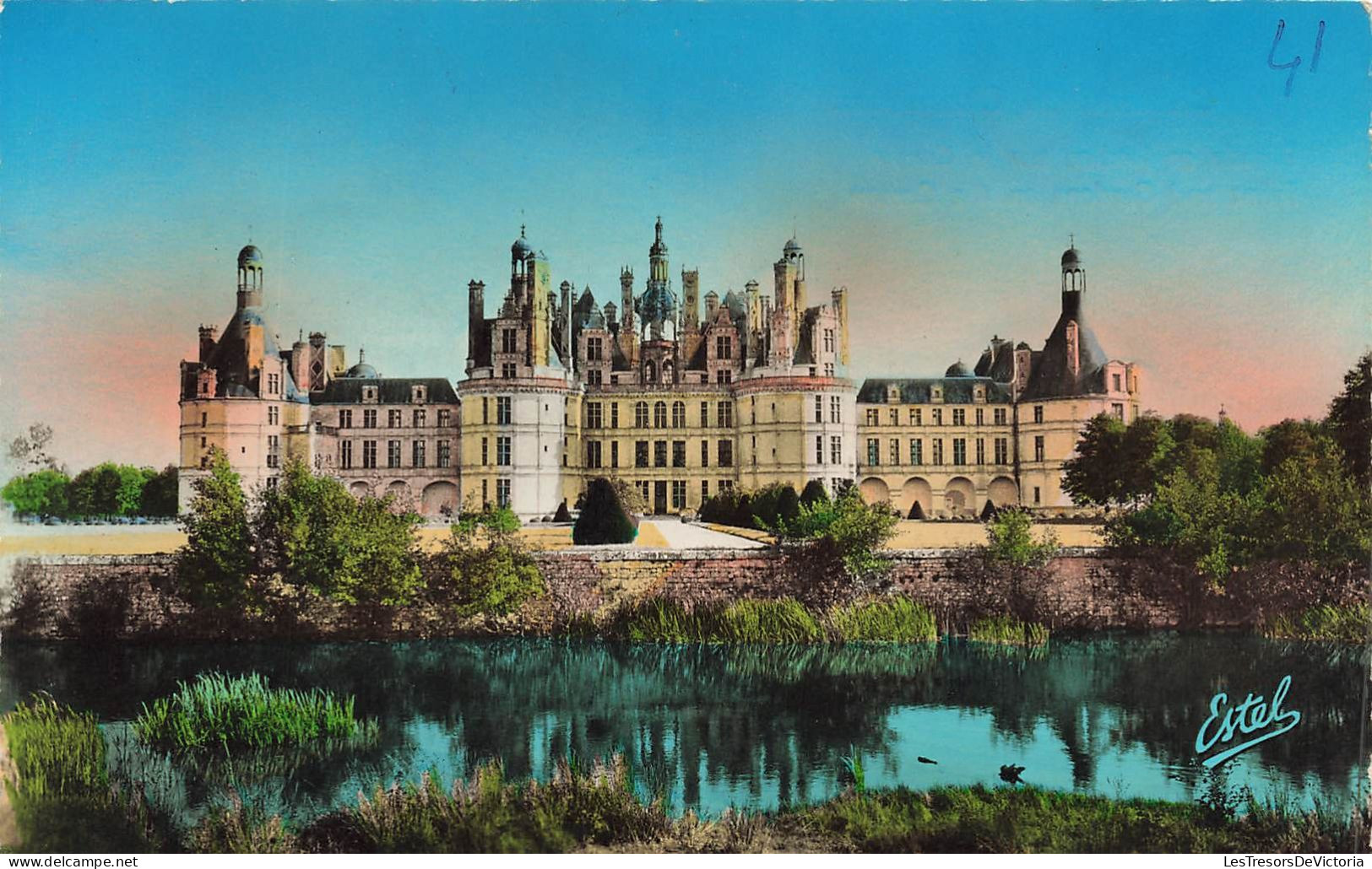 FRANCE - Chambord - Le Château - Façade Et Jardin Sur Le Cosson - Carte Postale Ancienne - Chambord