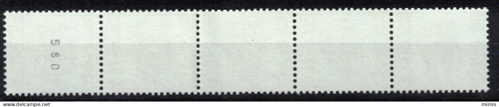 BELGIQUE        1980  R.70  Bande De 5 Avec N° 580  ** Sans Charnière - Rouleaux