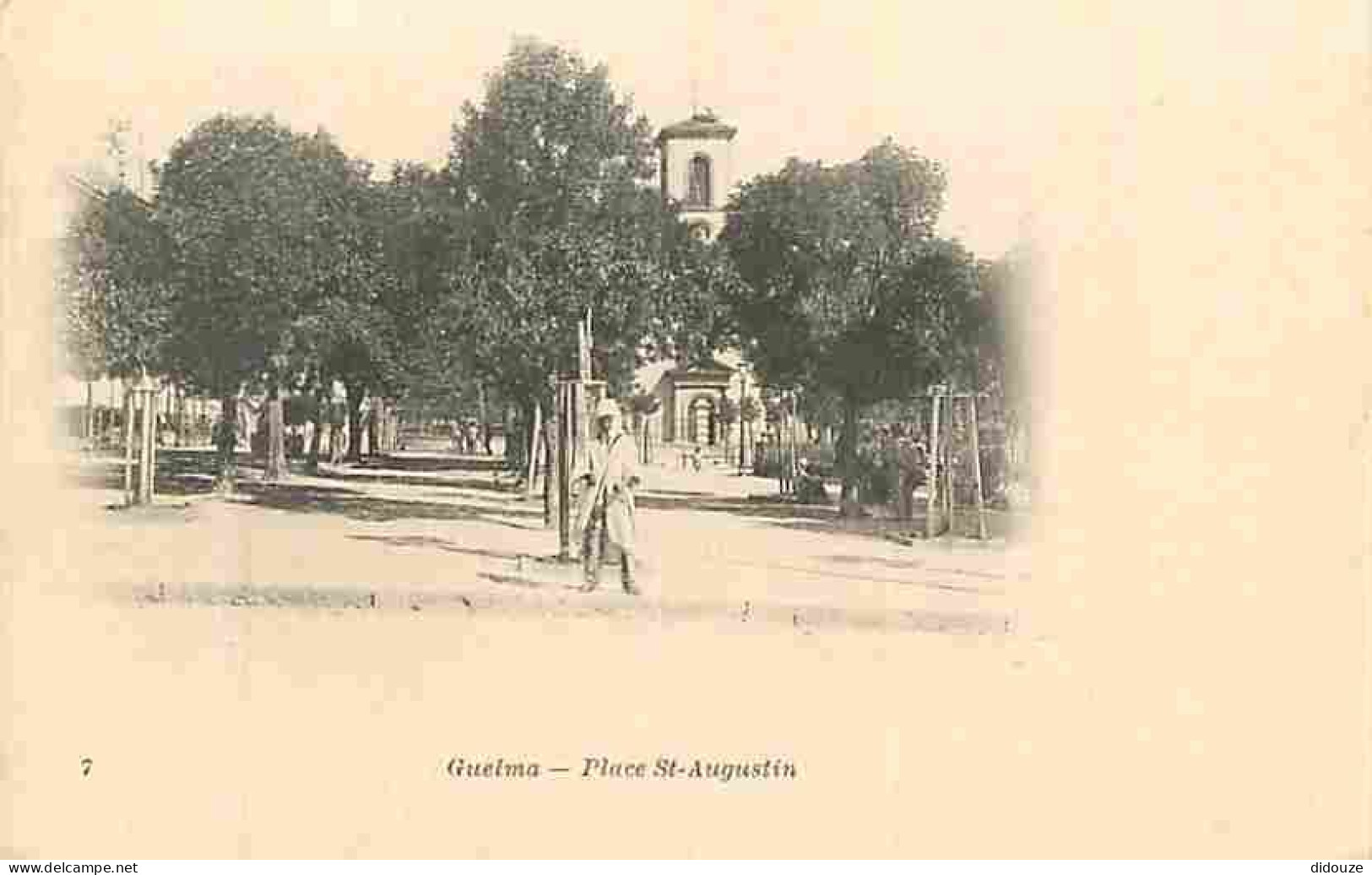 Algérie - Guelma - Place St Augustin - Animée - CPA - Voir Scans Recto-Verso - Guelma