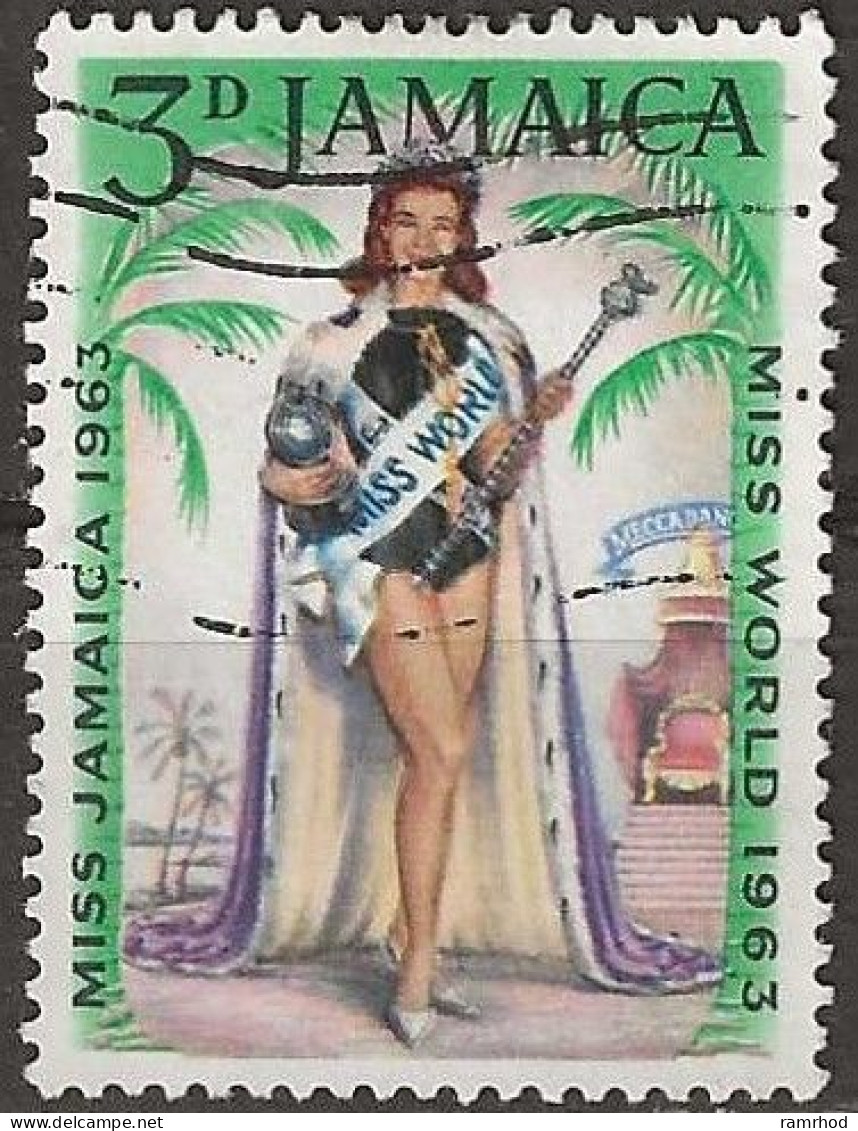 JAMAICA 1964 Miss World 1963 Commemoration - 3d - Carole Joan Crawford (Miss World 1963) FU - Jamaica (1962-...)