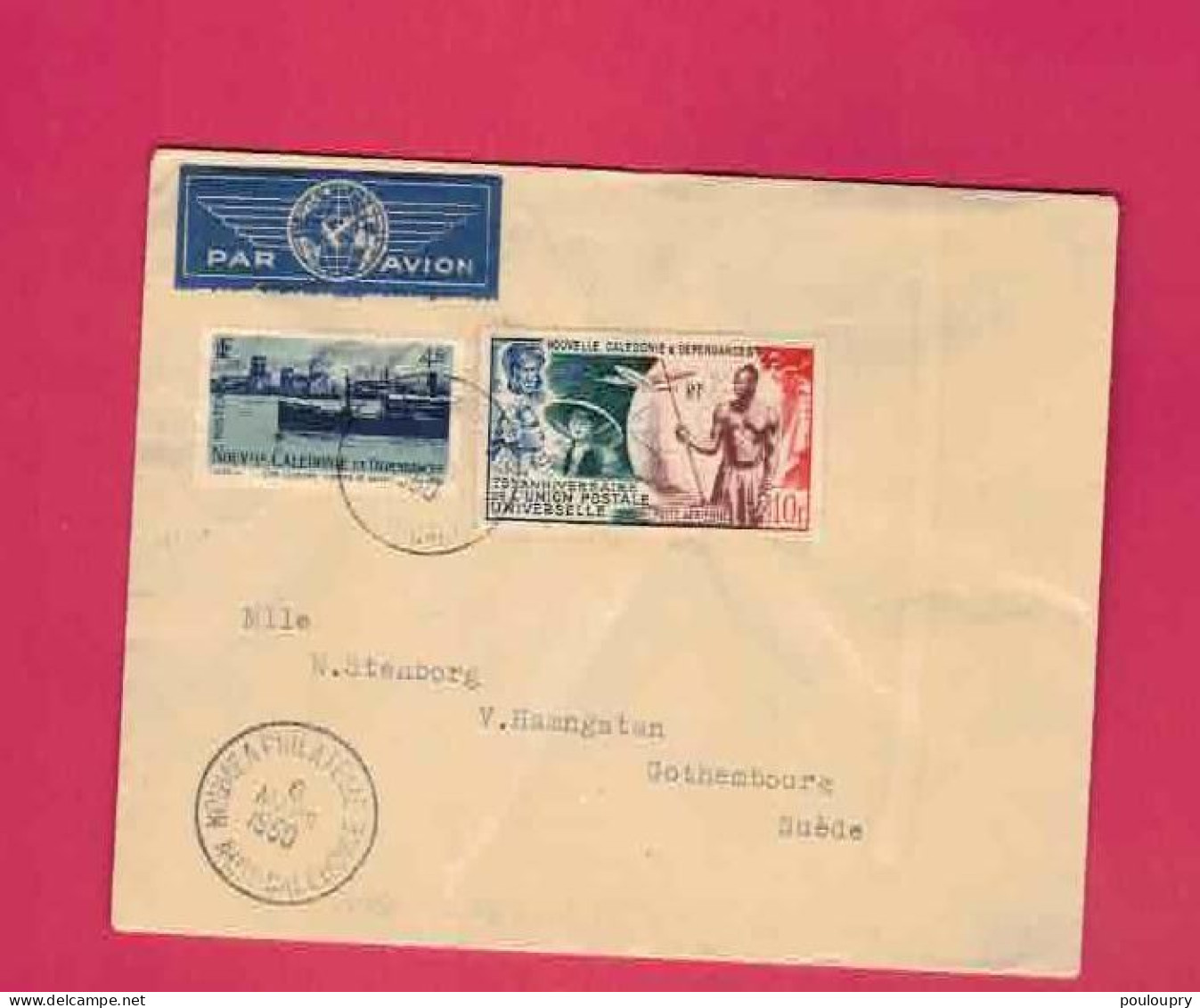 Lettre Par Avion De 1950 Pour La Suède YT N° 271 Et PA 64 - 72èe Anniversaire De L' UPU - Storia Postale