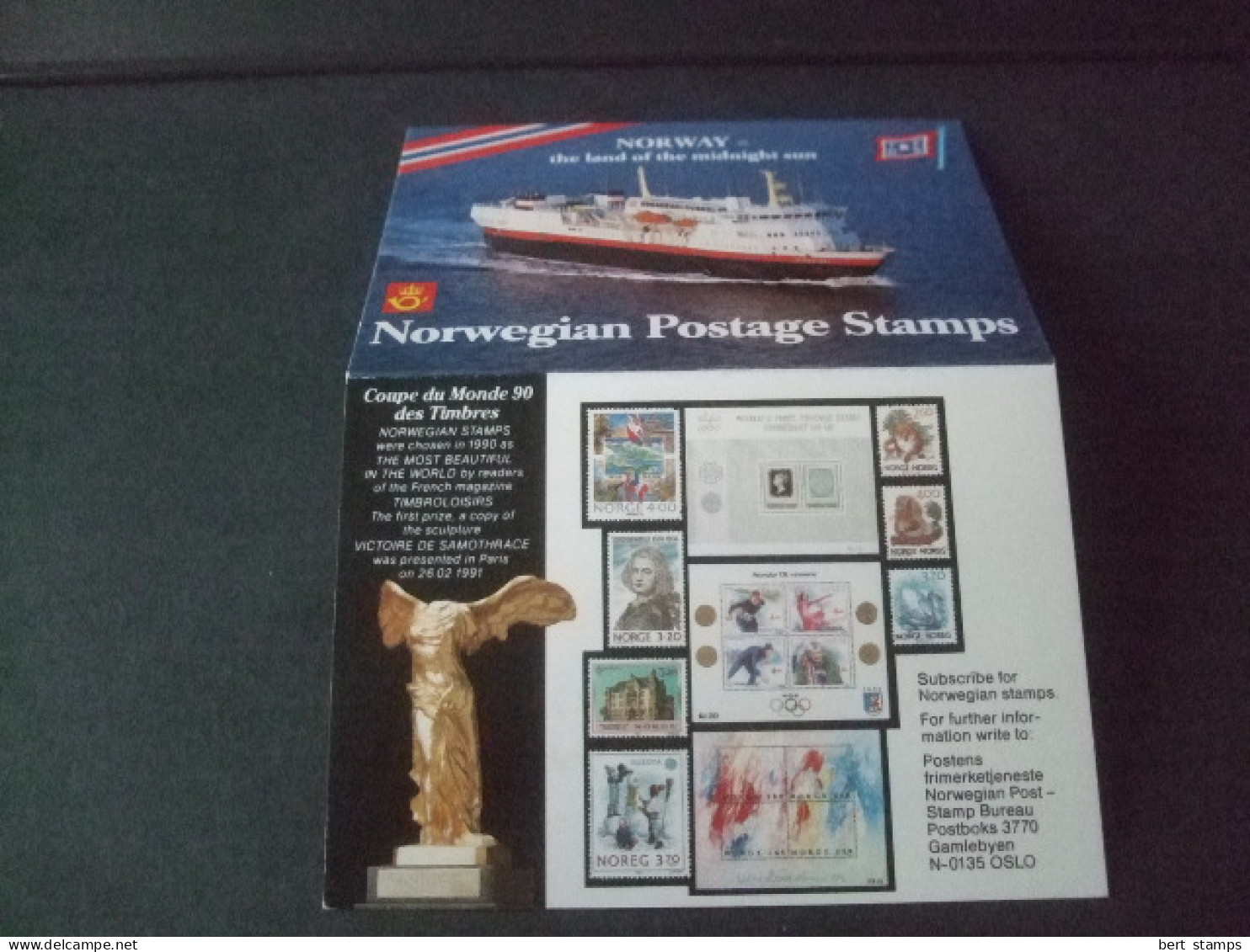 Noorwegen, Norge Norway, 1991, LOCAL BOOKLET, LH 1  Midnatsol TFDS With Logo, 10x4.20 Europe-stamp - Booklets