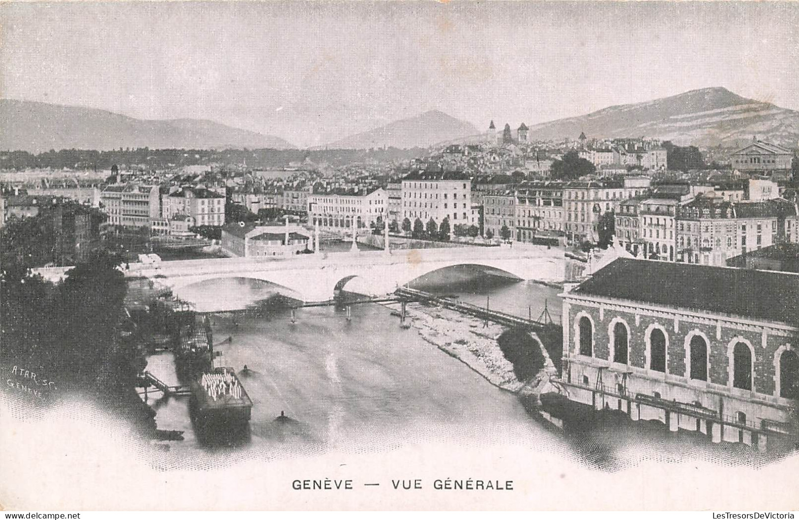 SUISSE - Genève - Vue Générale - Pont - Carte Postale Ancienne - Genève