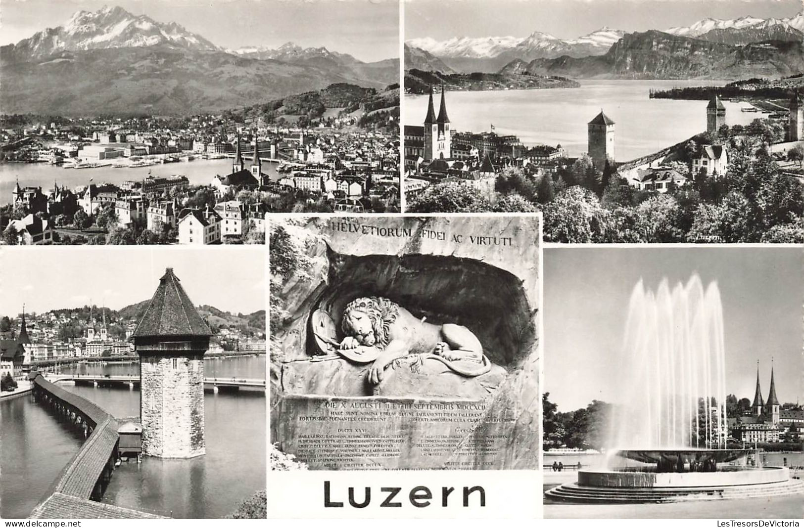 SUISSE - Luzern - Monument - Fontaine - Multivues - Carte Postale Ancienne - Luzern