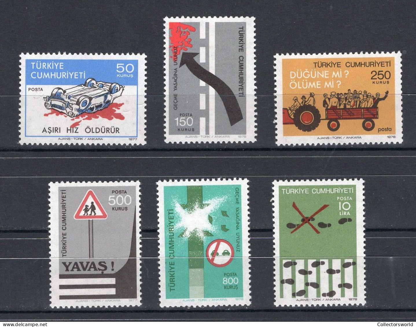 Turkey Serie 6v 1977 - 1979 Road Safety MNH - Unused Stamps