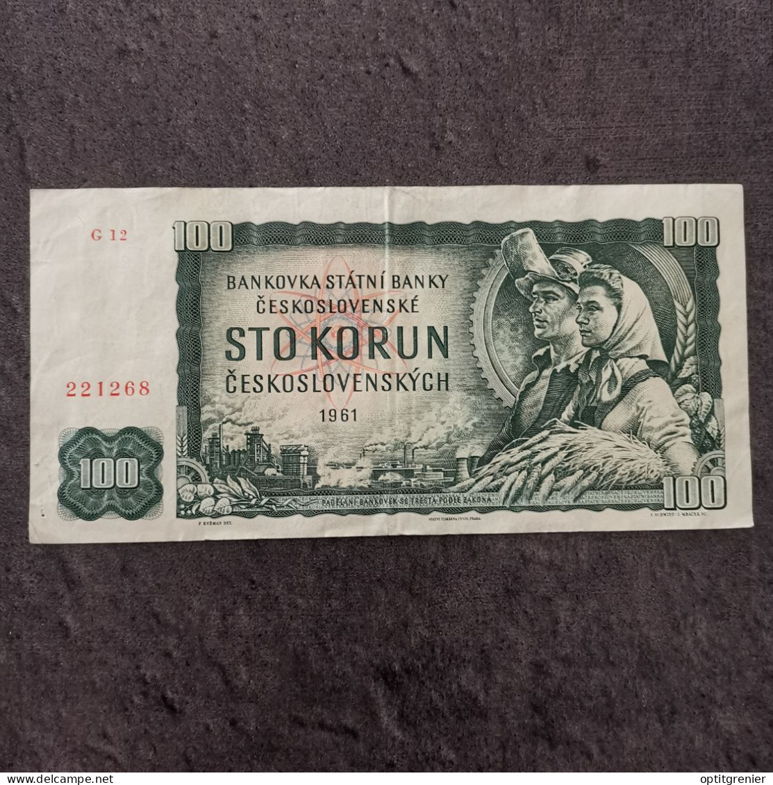 BILLET 100 STO KORUN 1961 TCHECOSLOVAQUIE / BANKNOTE - Tsjechoslowakije