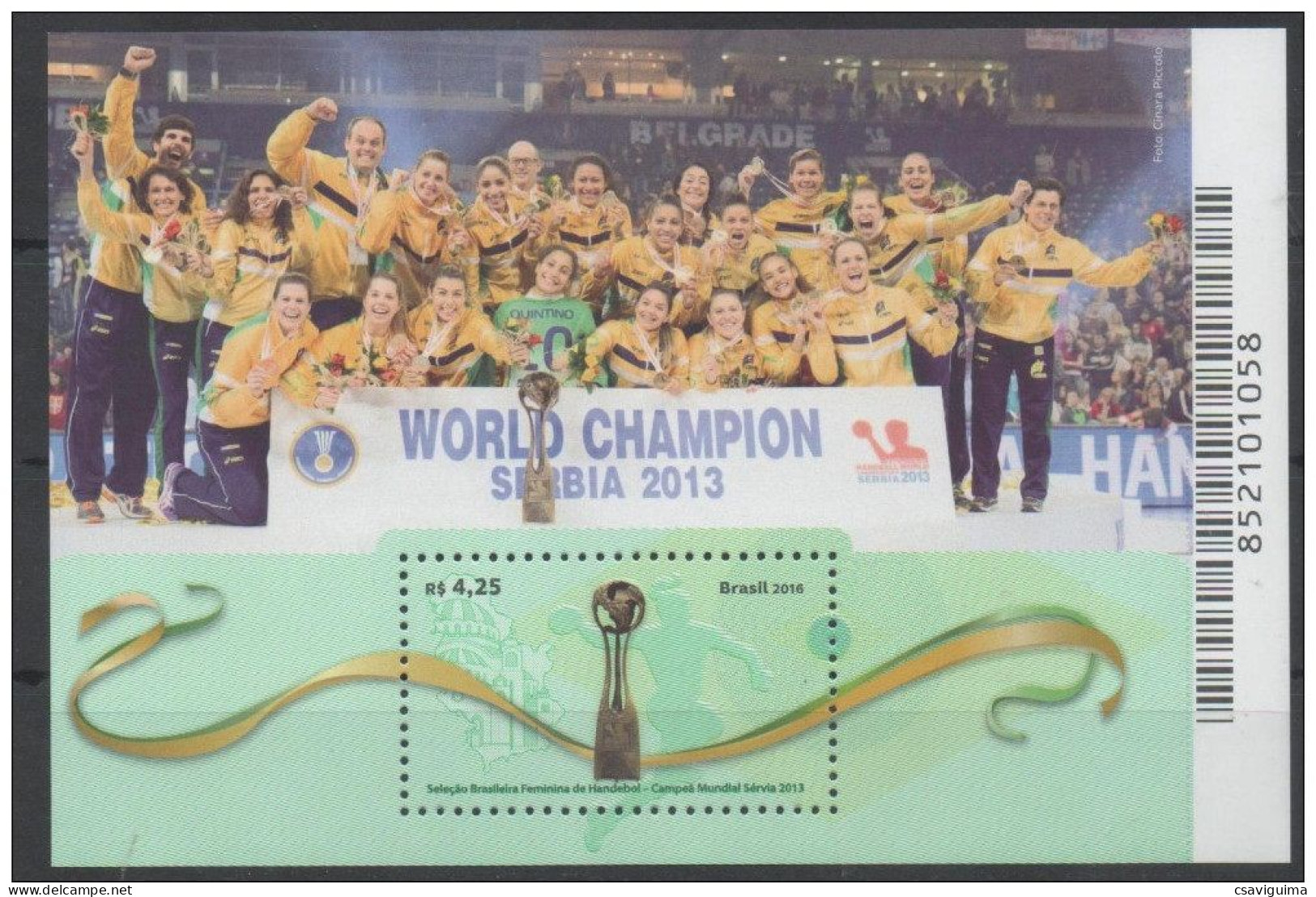Brasil (Brazil) - 2016 - Womens Handball Team World Champions Serbia 2013 - Yv Bf 173 - Balonmano