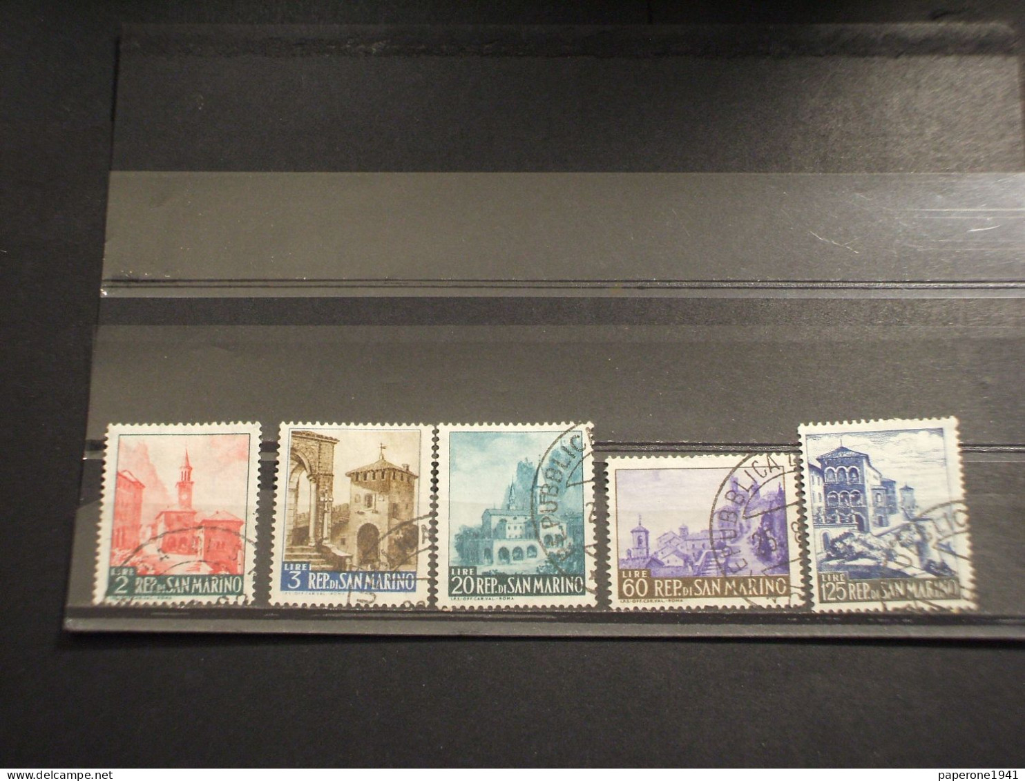 SAN MARINO - 1957 VEDUTE 5 VALORI- TIMBRATI/USED - Used Stamps