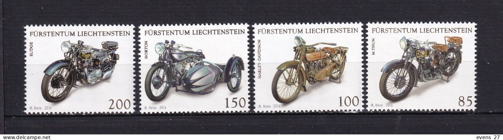 LIECHENSTEIN-2016- MOTORBIKES-MNH - Motos