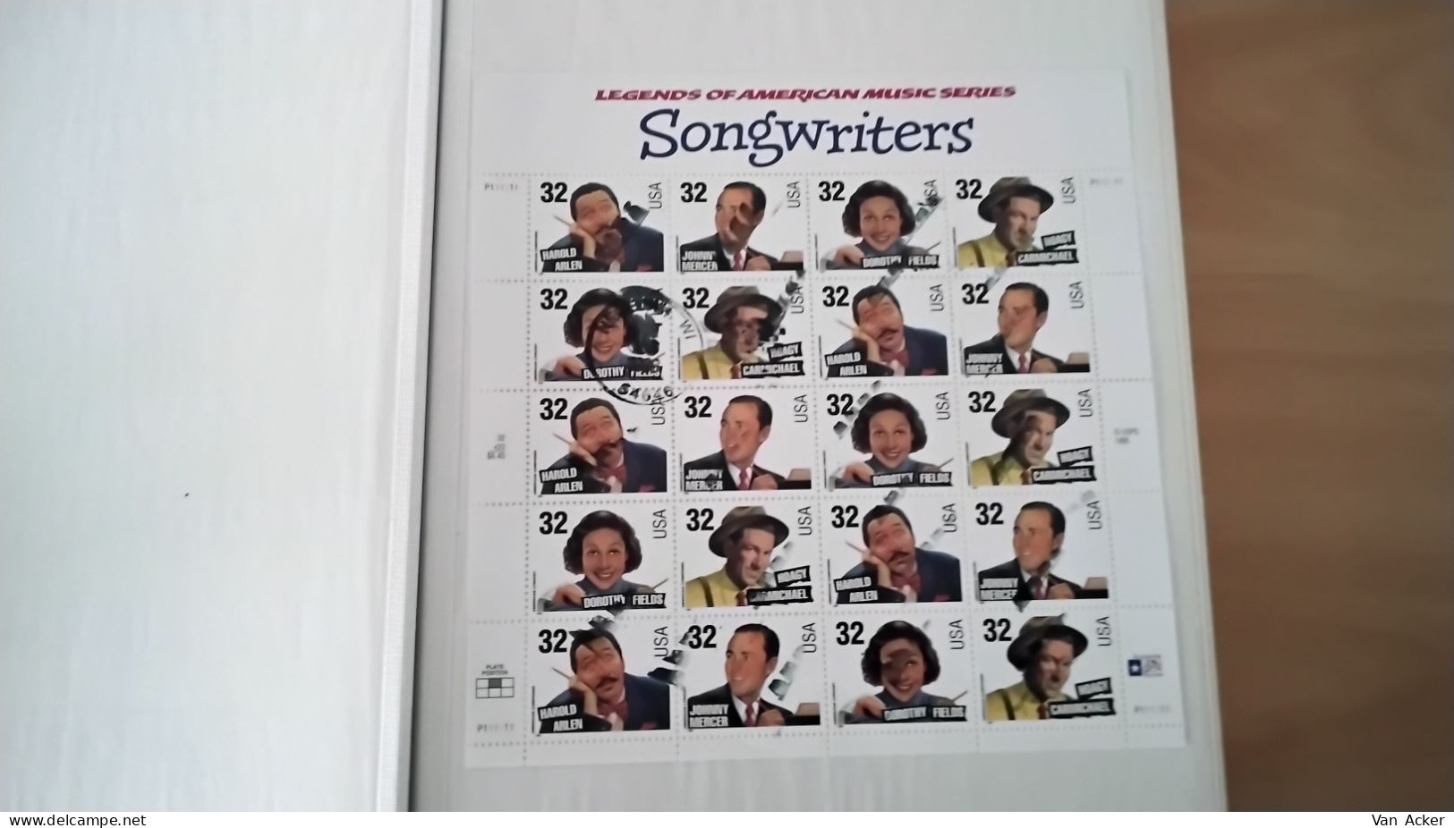 USA Scott 3100/3103 Songwriters 1996. - Used Stamps