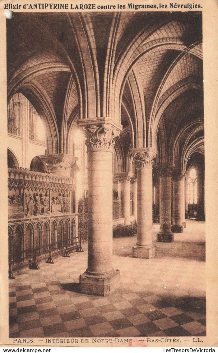 FRANCE - Paris - Intérieur De Netre Dame - Bas Côté - Carte Postale Ancienne - Notre Dame De Paris