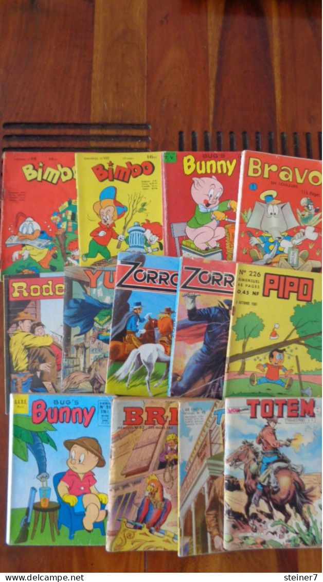 Lot De 13 Petites BD Anciennes (Zorro, Tex Bill....) - Wholesale, Bulk Lots