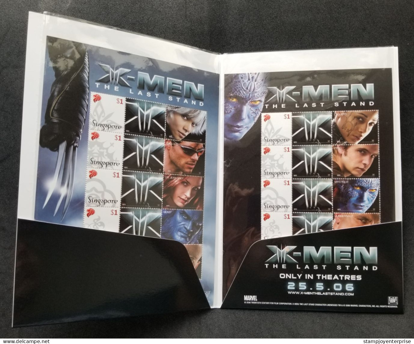 Singapore X-Men The Last Stand 2006 Movie Cinema (folder Set) MNH - Singapour (1959-...)