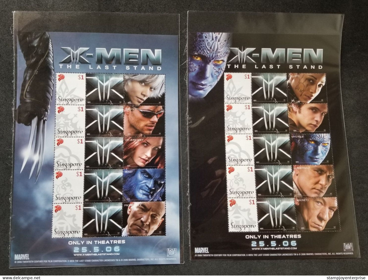 Singapore X-Men The Last Stand 2006 Movie Cinema (folder Set) MNH - Singapore (1959-...)