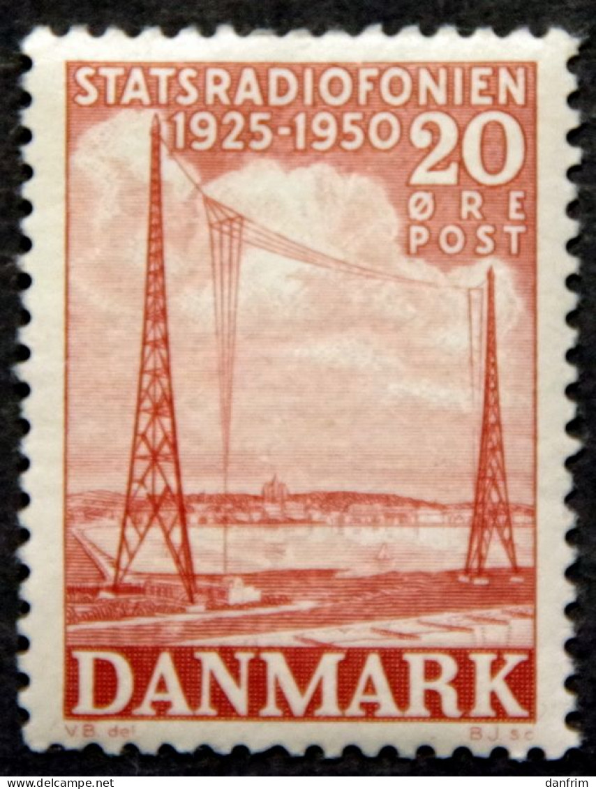 Denmark 1950    25 Years State Radio / 25 Jahre Staatsrundfunk MiNr.321    MNH (**)   ( Lot Ks 1658 ) - Nuevos