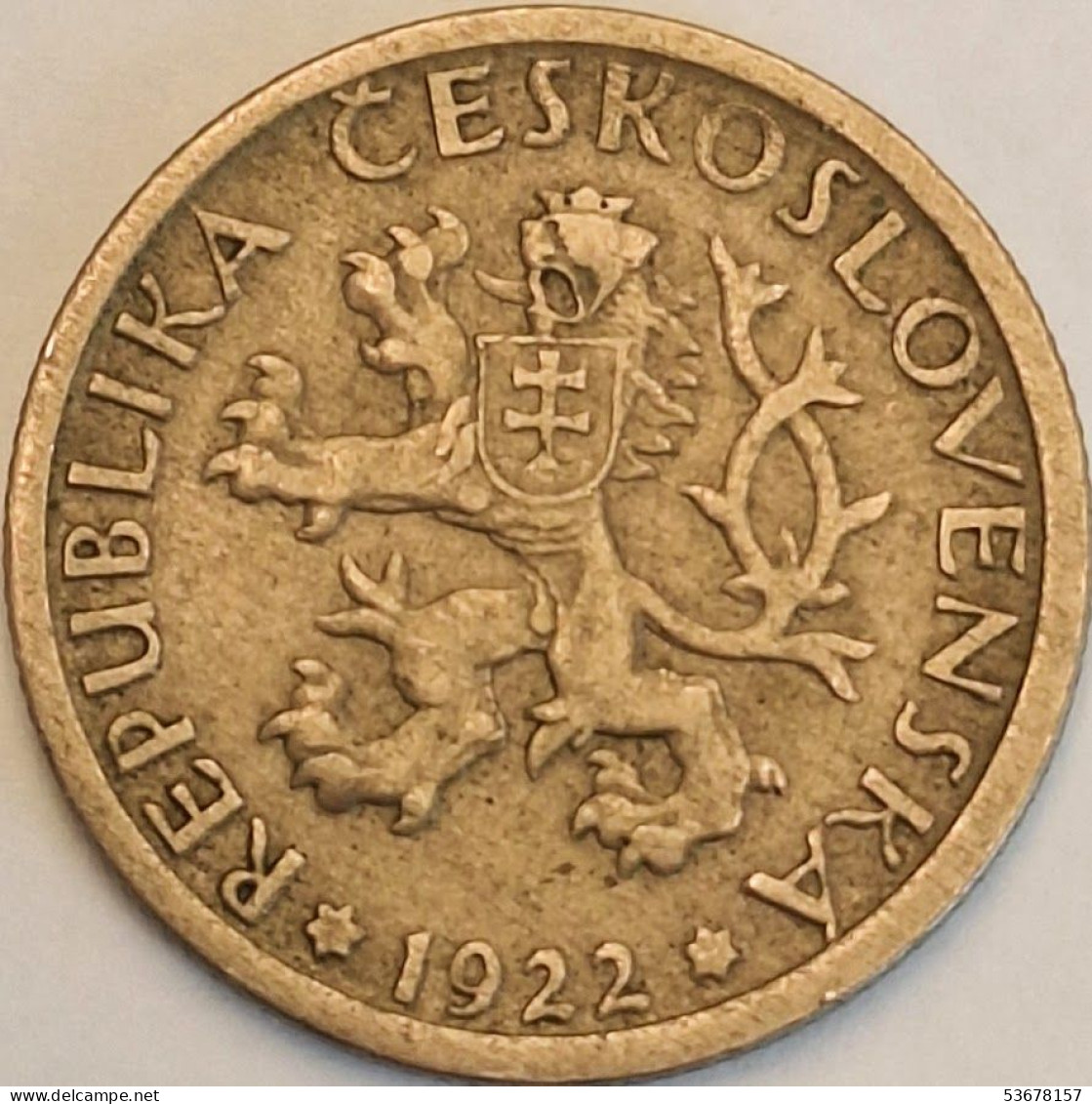 Czechoslovakia - Koruna 1922, KM# 4 (#3672) - Tsjechoslowakije