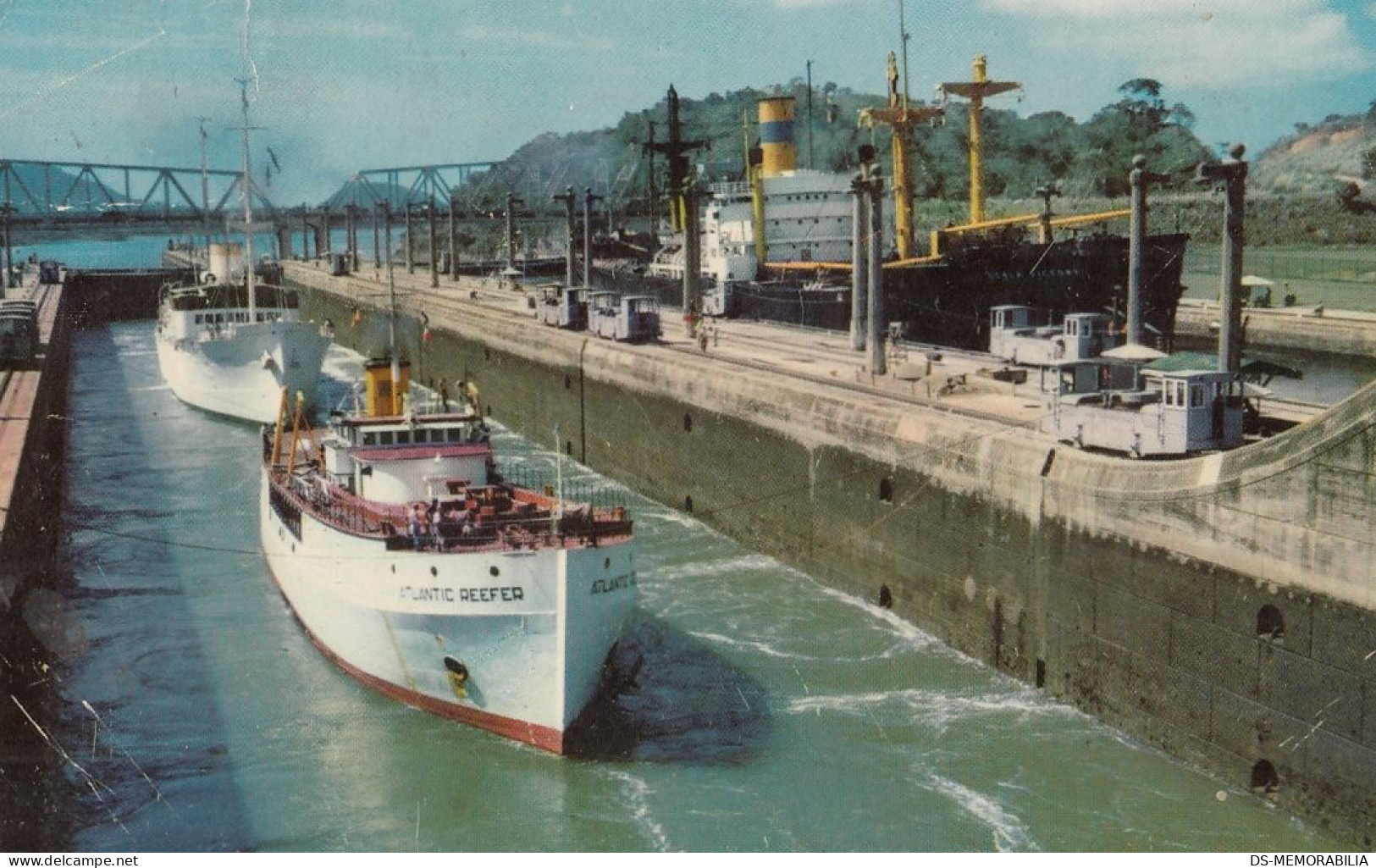 Panama - Miraflores Locks Old Postcard 1956 - Panama