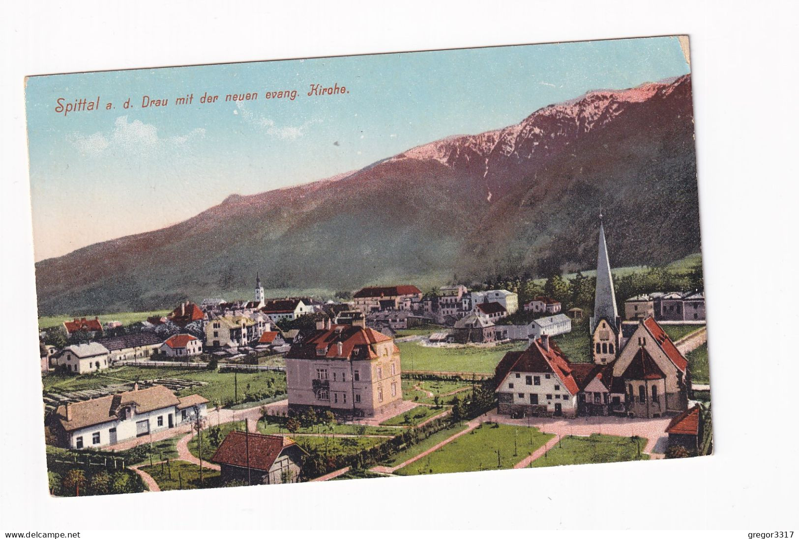 E5518) SPITTAL A. D. Drau - Kärnten Mit Evang. Kirche - Alt !! 1911 - Spittal An Der Drau