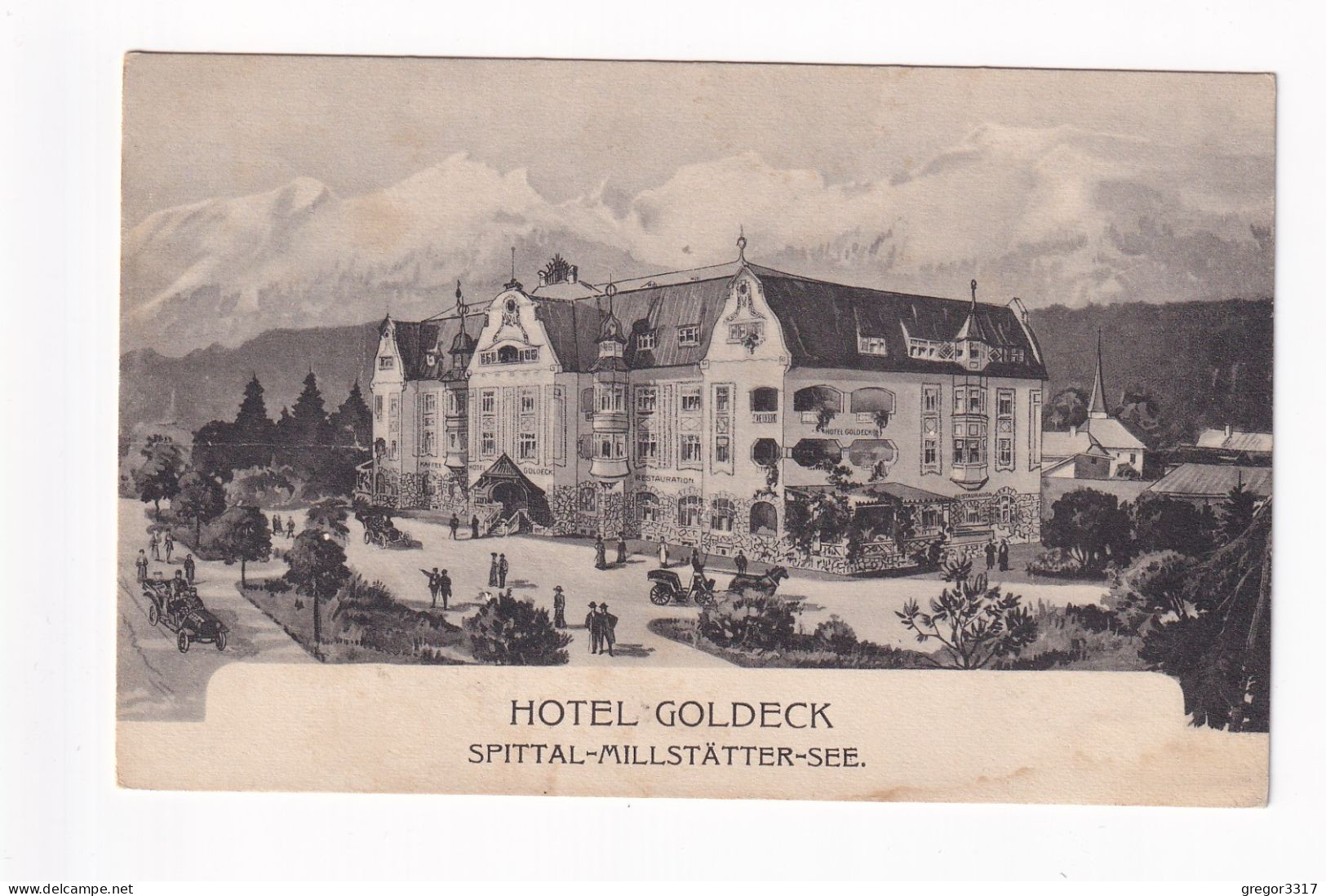 E5521) SPITTAL A. D. Drau - MILLSTÄTTER SEE - Hotel GOLDECK - Alte Variante Mit AUTO - Spittal An Der Drau