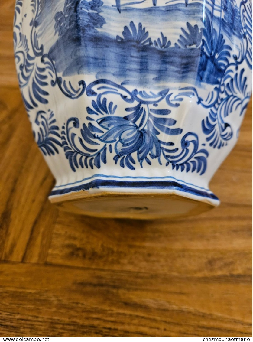 POT VASE PEINT A LA MAIN AVEC SIGNATURE - TAILLE 32 CM PORCELAINE DE CHINE?