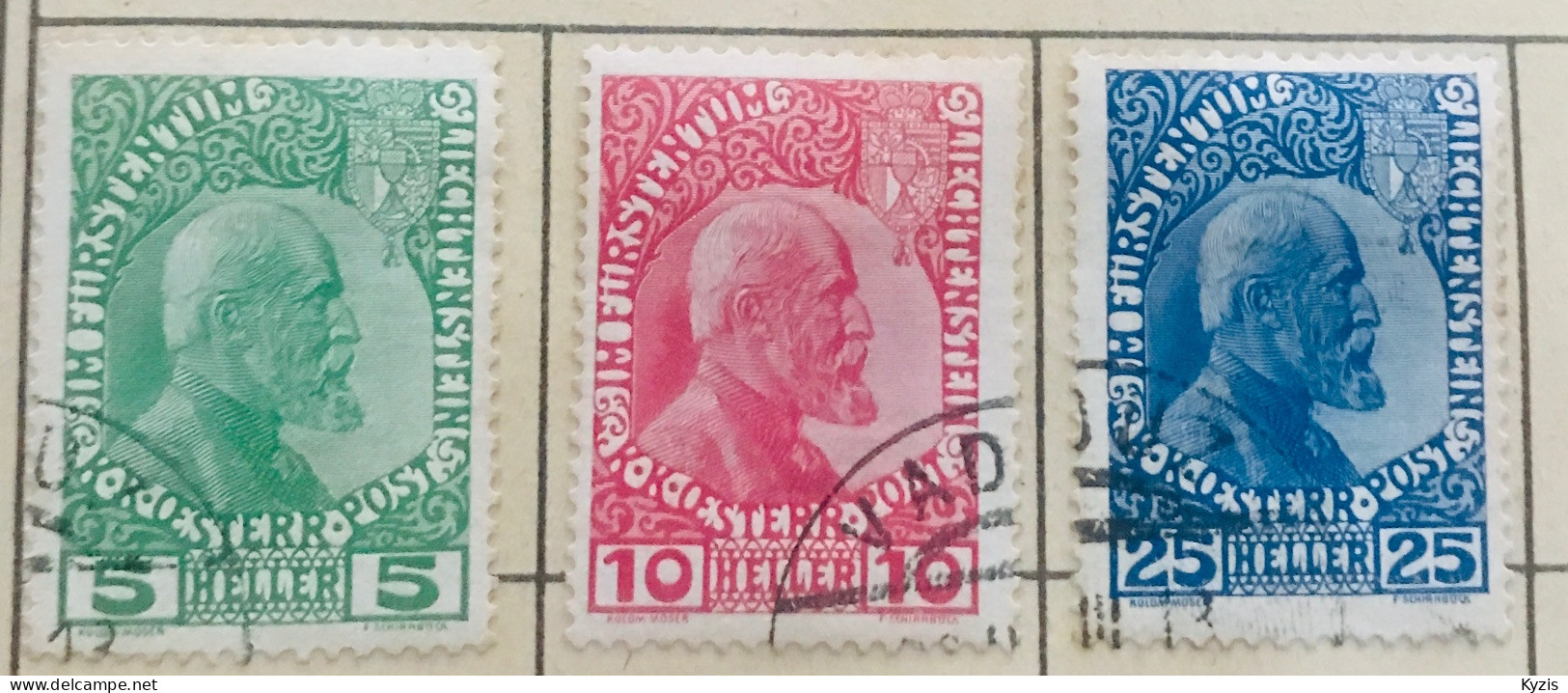 Liechtenstein - Prince Johann II - 1912 - Numéro Yvert & Tellier 1, 2 Et 3 - Gebruikt