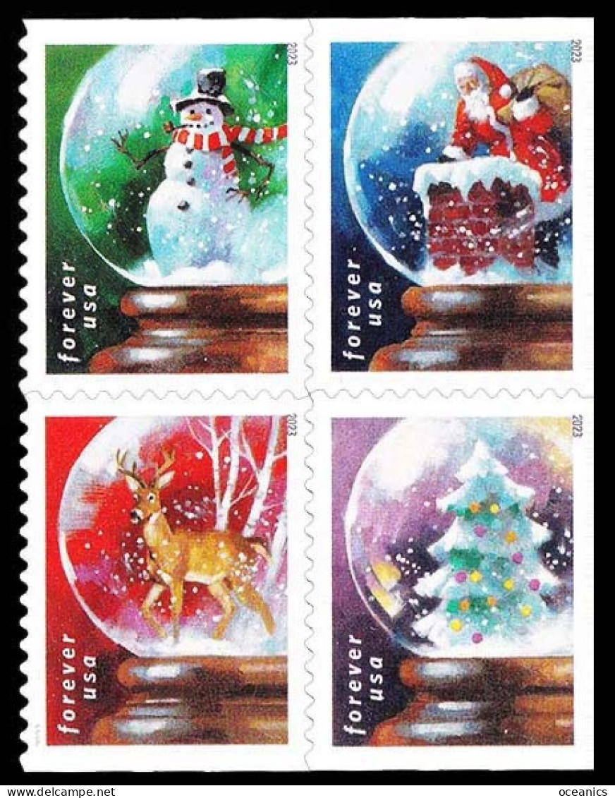 Etats-Unis / United States (Scott No.5819a - Christmas 2023) [**] MNH Bloc Of 4 - Ungebraucht