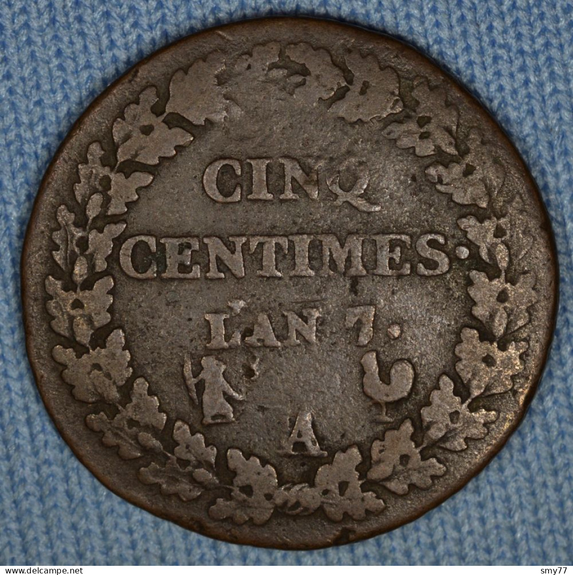 France • 5 Centimes An 7/5 A/R • [24-243] - 5 Centimes