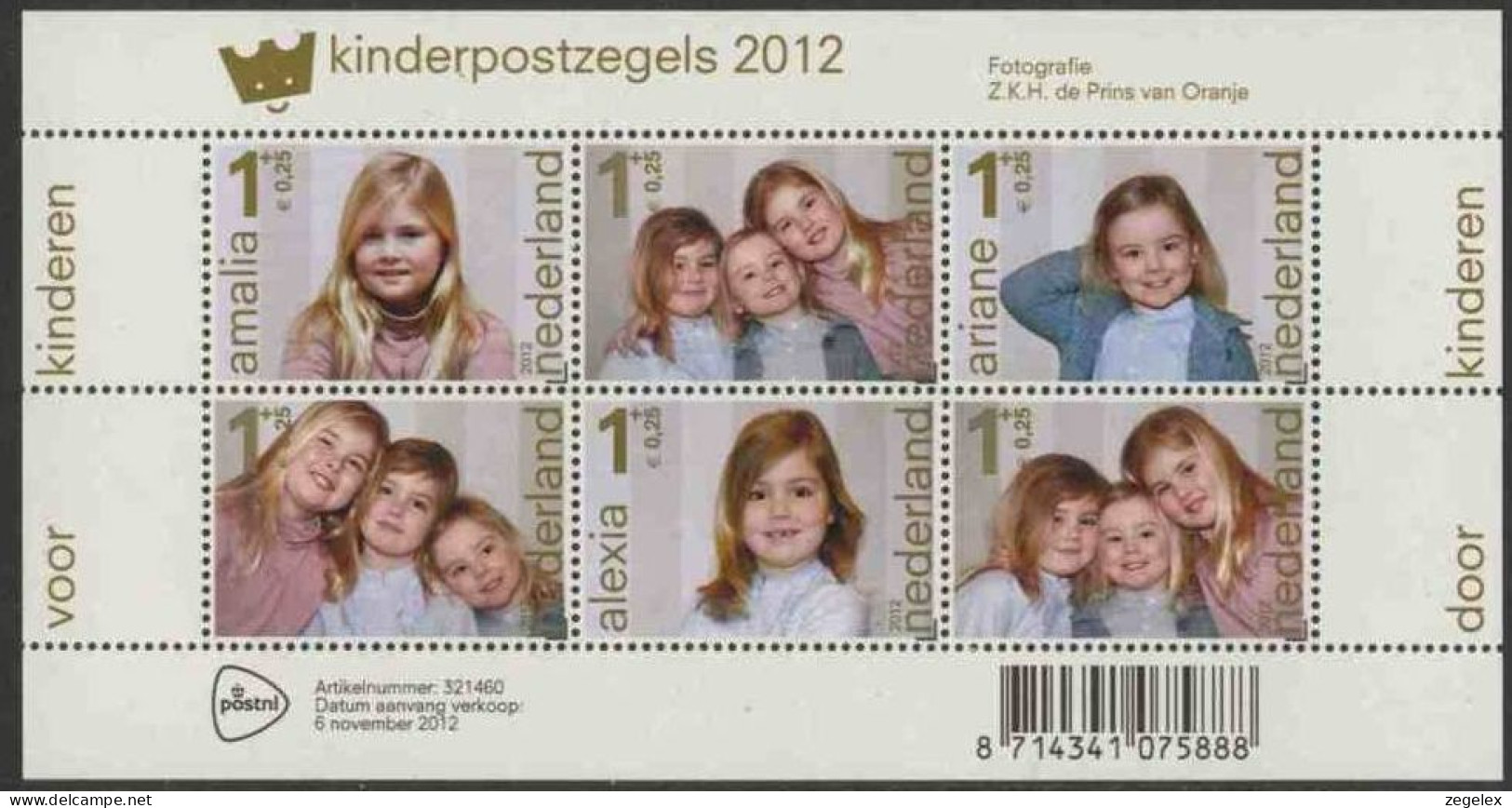 2012 Blokje Kind - Prinsesjes NVPH 3001 MNH/**/postfris - Ongebruikt