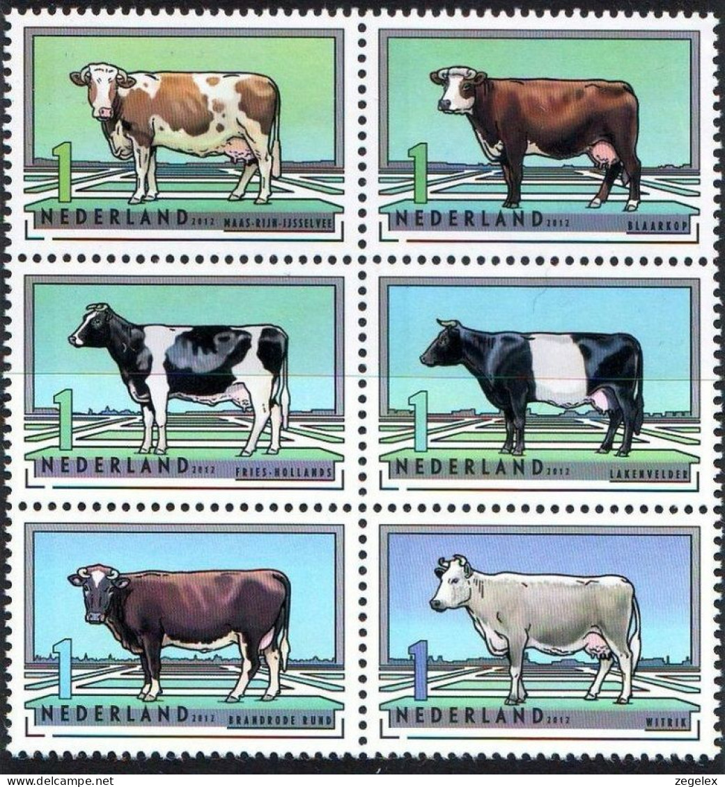 2012 Dutch Cows - Rundveerassen, Koeien -  NVPH 2973/2978 MNH/**/postfris - Neufs