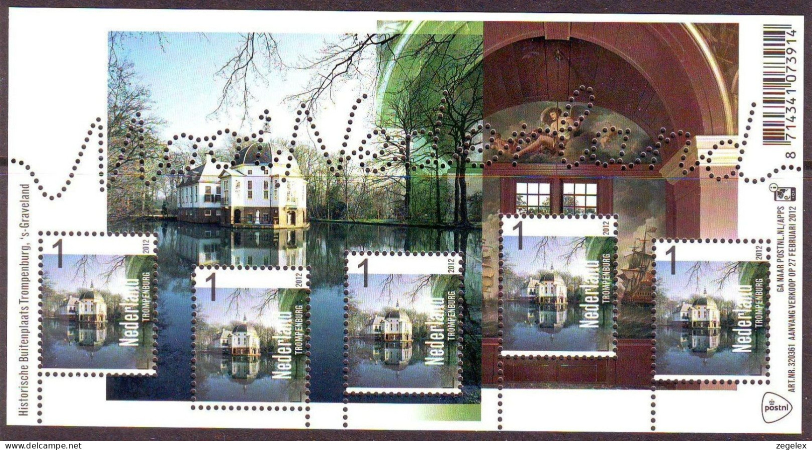 2012 Blokje Mooi Nederland - Trompenburg -  NVPH 2903 MNH/**/postfris - Neufs