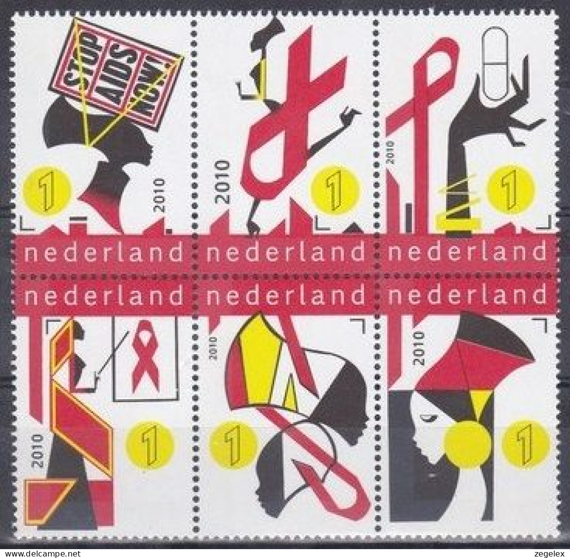 2010 Aids NVPH 2770/2775 MNH/**/postfris - Unused Stamps