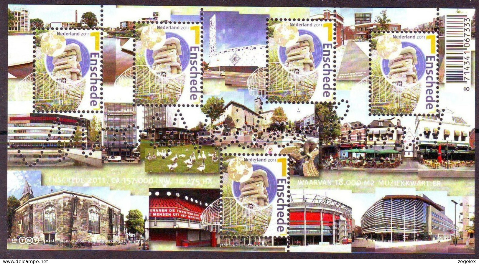 2011 Blokje Mooi Nederland -Enschede -  NVPH 2821 MNH/**/postfris - Unused Stamps