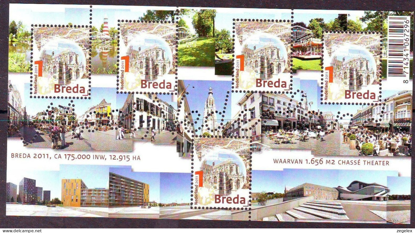 2011 Blokje Mooi Nederland - Breda -  NVPH 2814 MNH/**/postfris - Unused Stamps