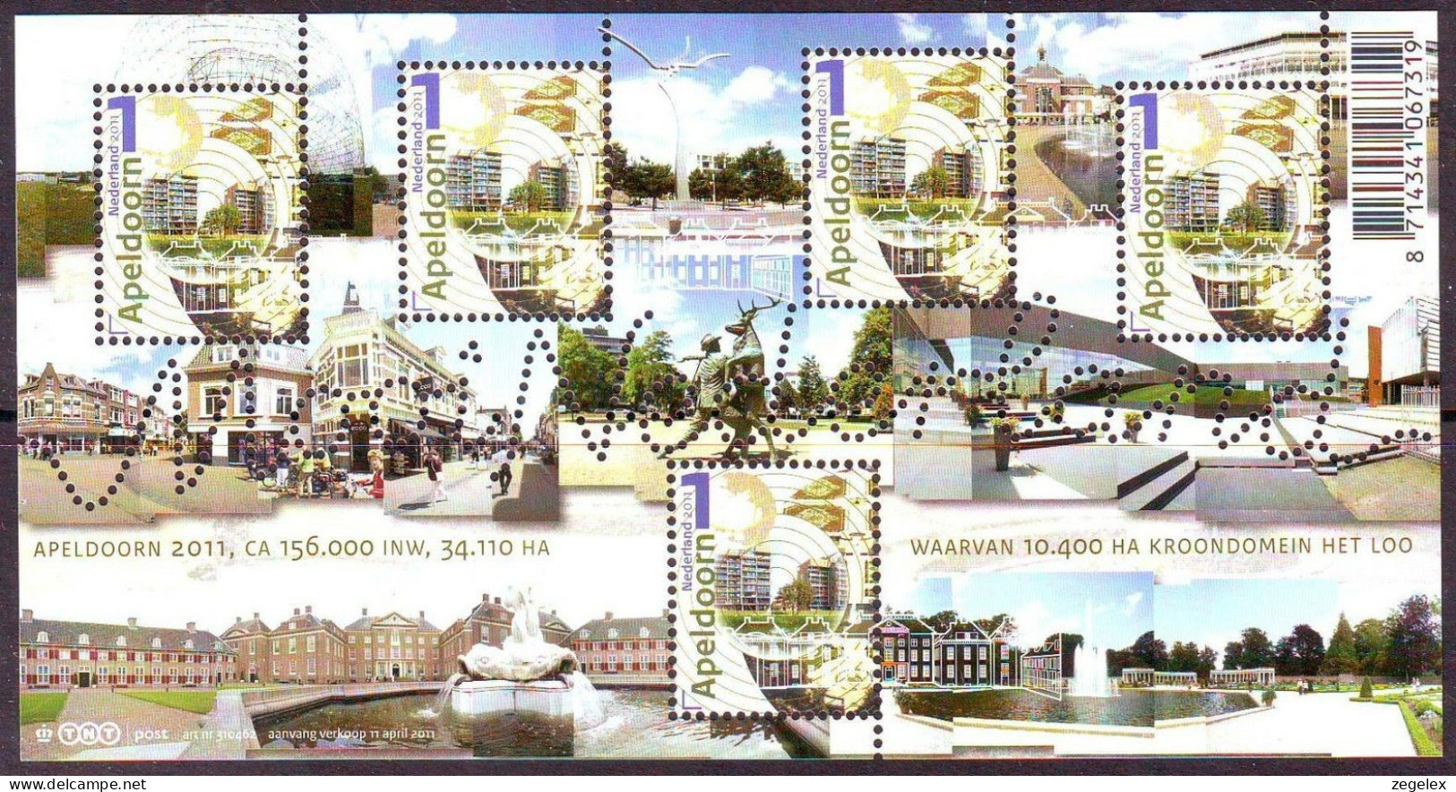 2011 Blokje Mooi Nederland - Apeldoorn -  NVPH 2813 MNH/**/postfris - Neufs