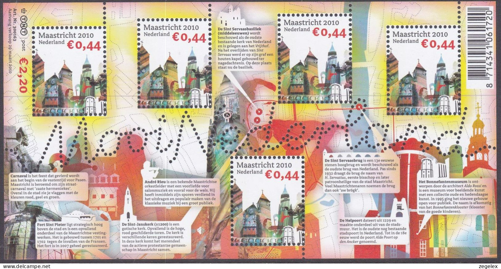 2010 Blokje Mooi Nederland - Maastricht NVPH 2715 MNH/**/postfris - Unused Stamps