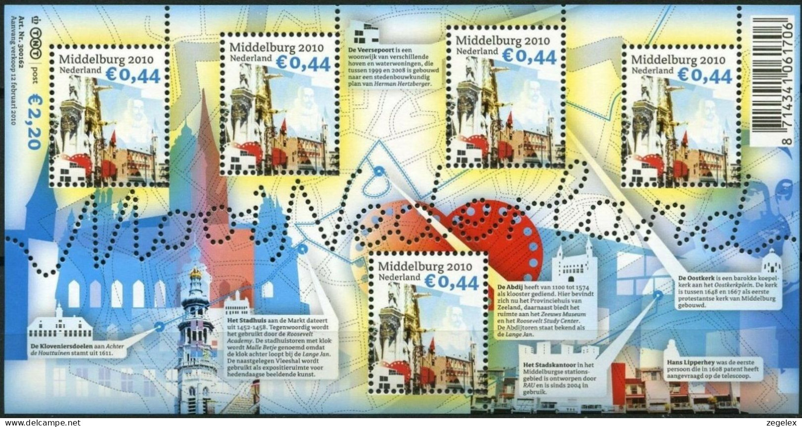 2010 Blokje Mooi Nederland - Middelburg NVPH 2696 MNH/**/postfris - Ongebruikt