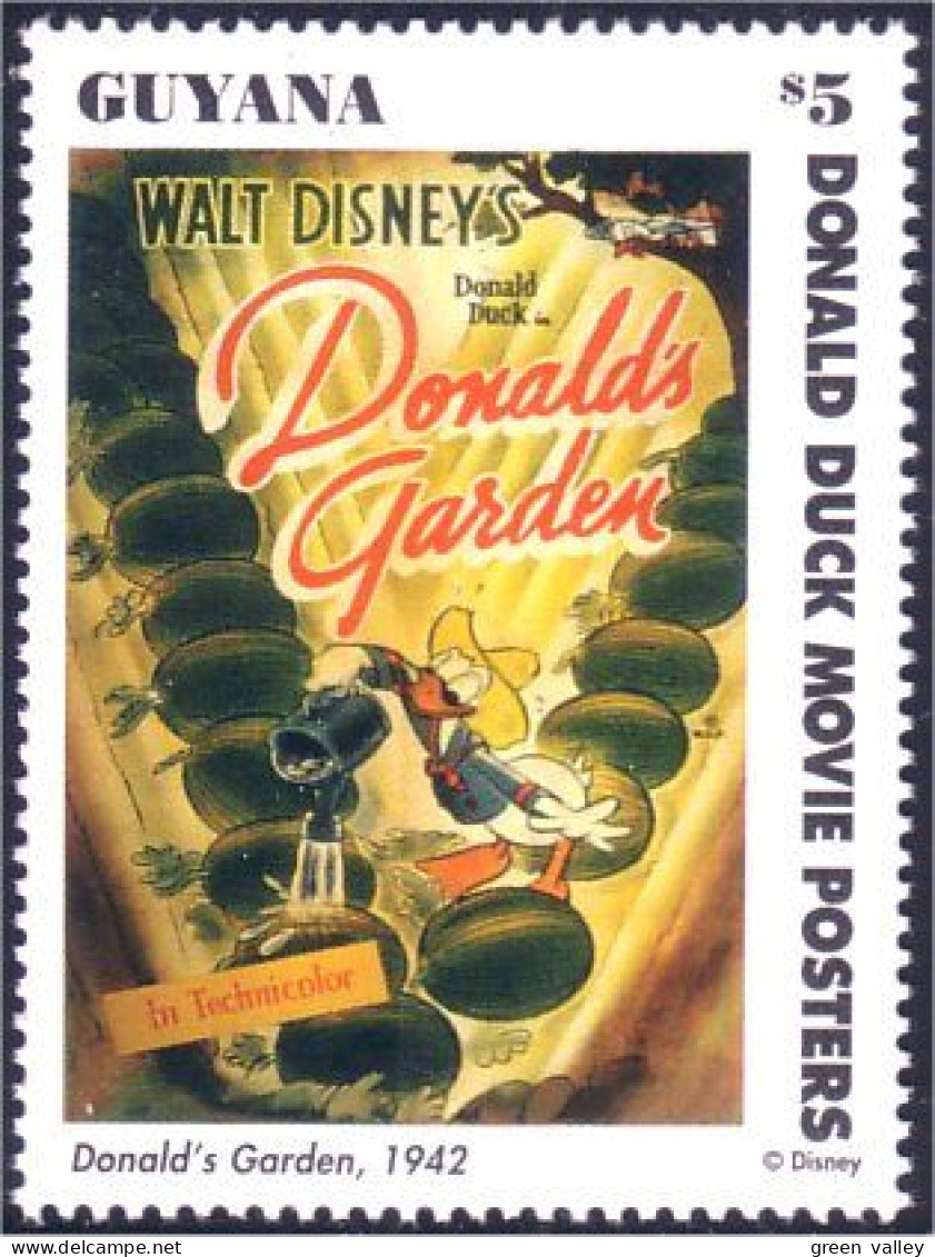 476 Guyana $5.00 Disney Donald Jardin Garden Citrouille Pumpkin MNH ** Neuf SC (GUY-37c) - Gemüse