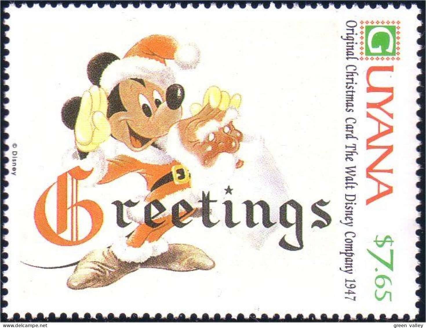 476 Guyana Disney Mickey Père Noel Santa Claus MNH ** Neuf SC (GUY-29b) - Disney