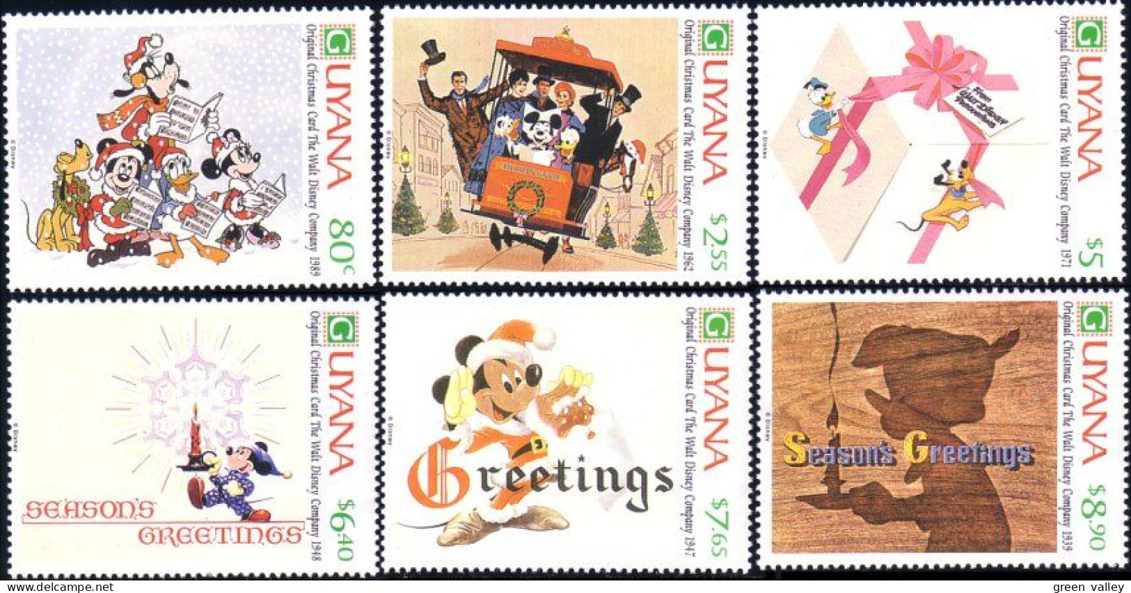 476 Guyana Disney Noel Christmas 1989 MNH ** Neuf SC (GUY-24b) - Disney