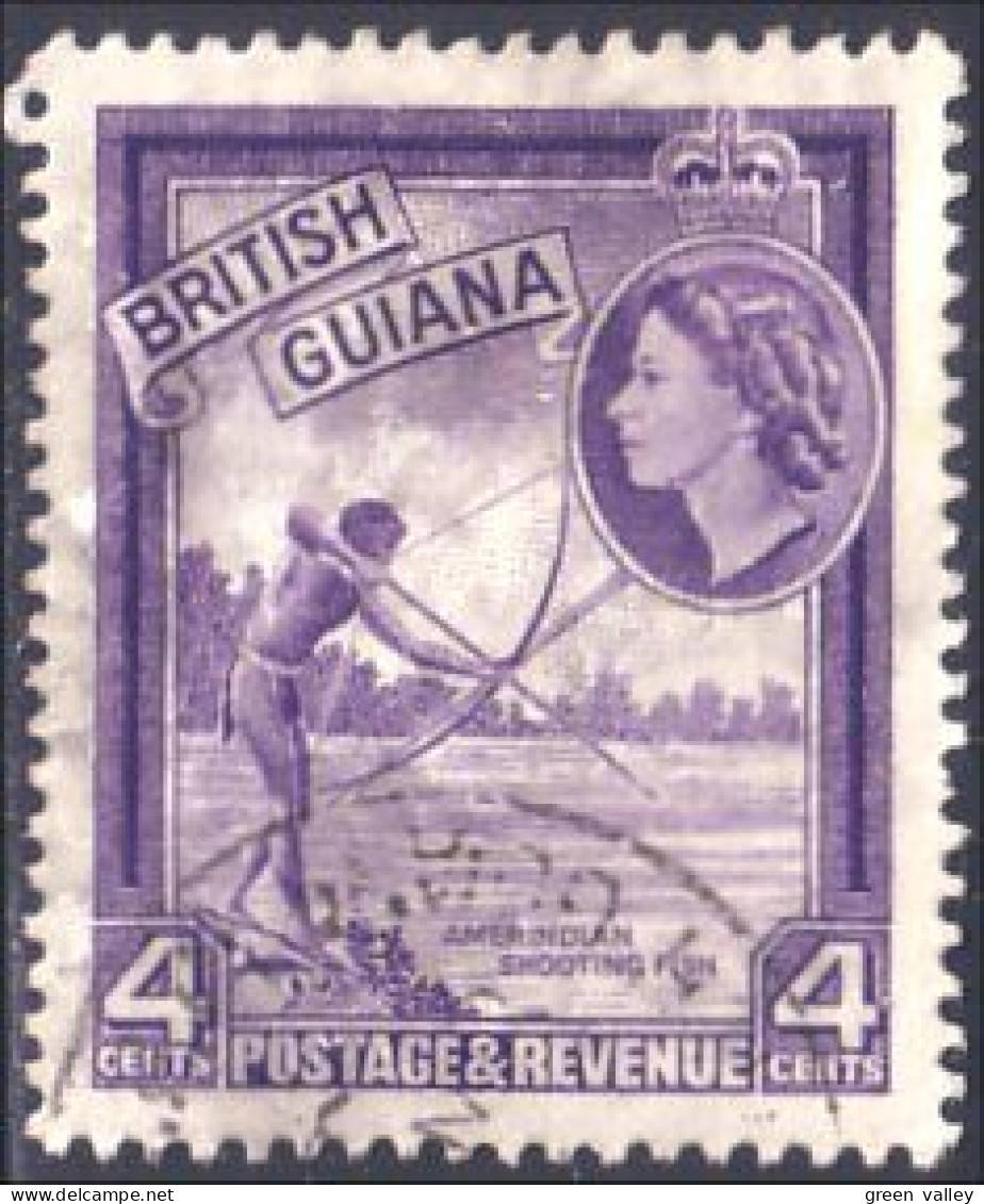475 British Guiana 6c Bow Arrow Archer Arc Archery (GUB-49) - Tiro Al Arco