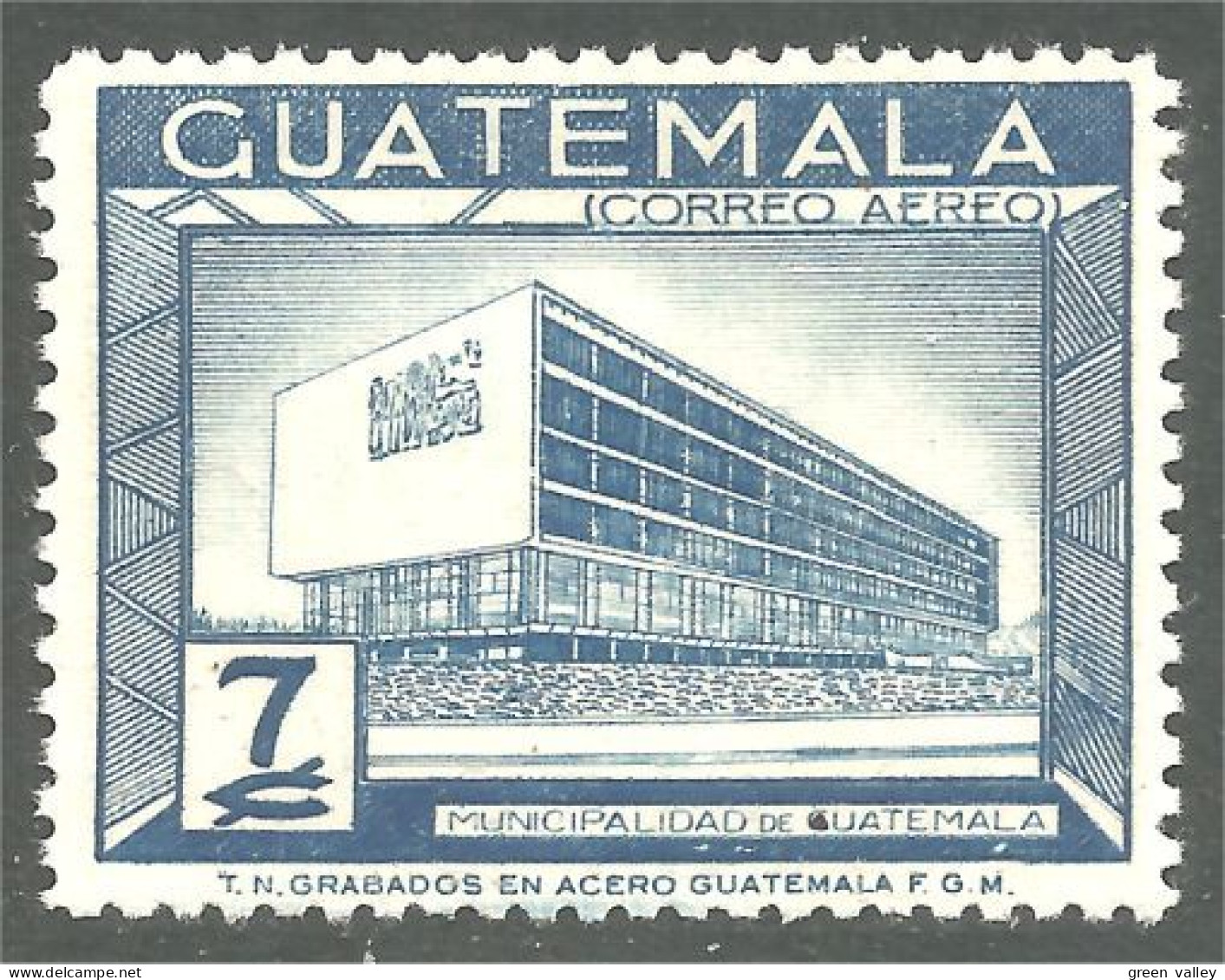 474 Guatemala 1964 City Hall Hotel Ville MNH ** Neuf SC (GUA-88) - Guatemala