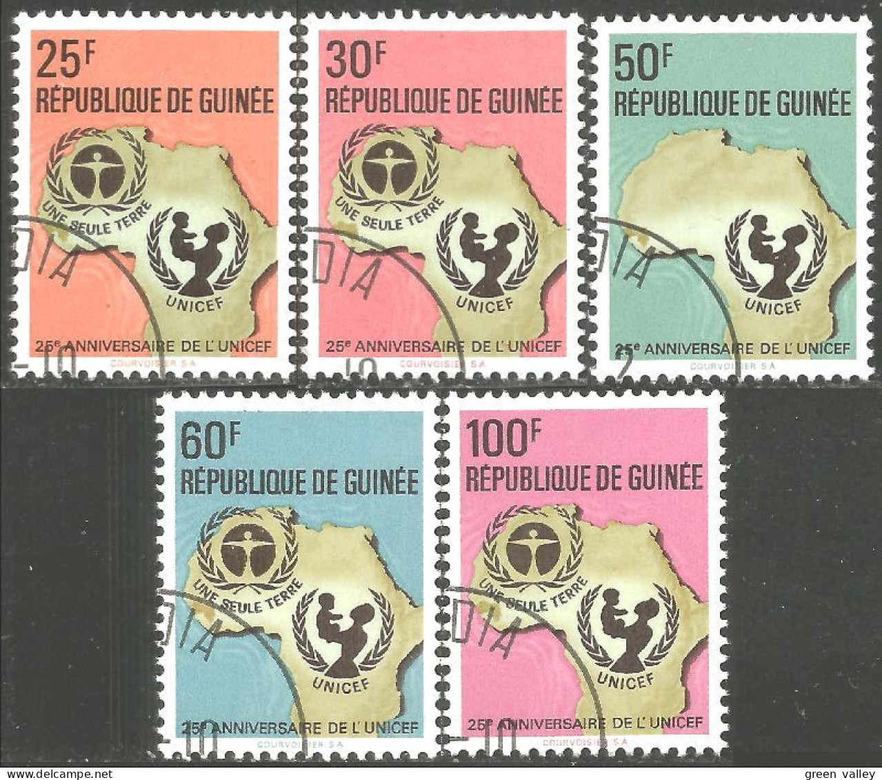 470 Guinee Unicef Carte Map (GUF-121cb) - Géographie