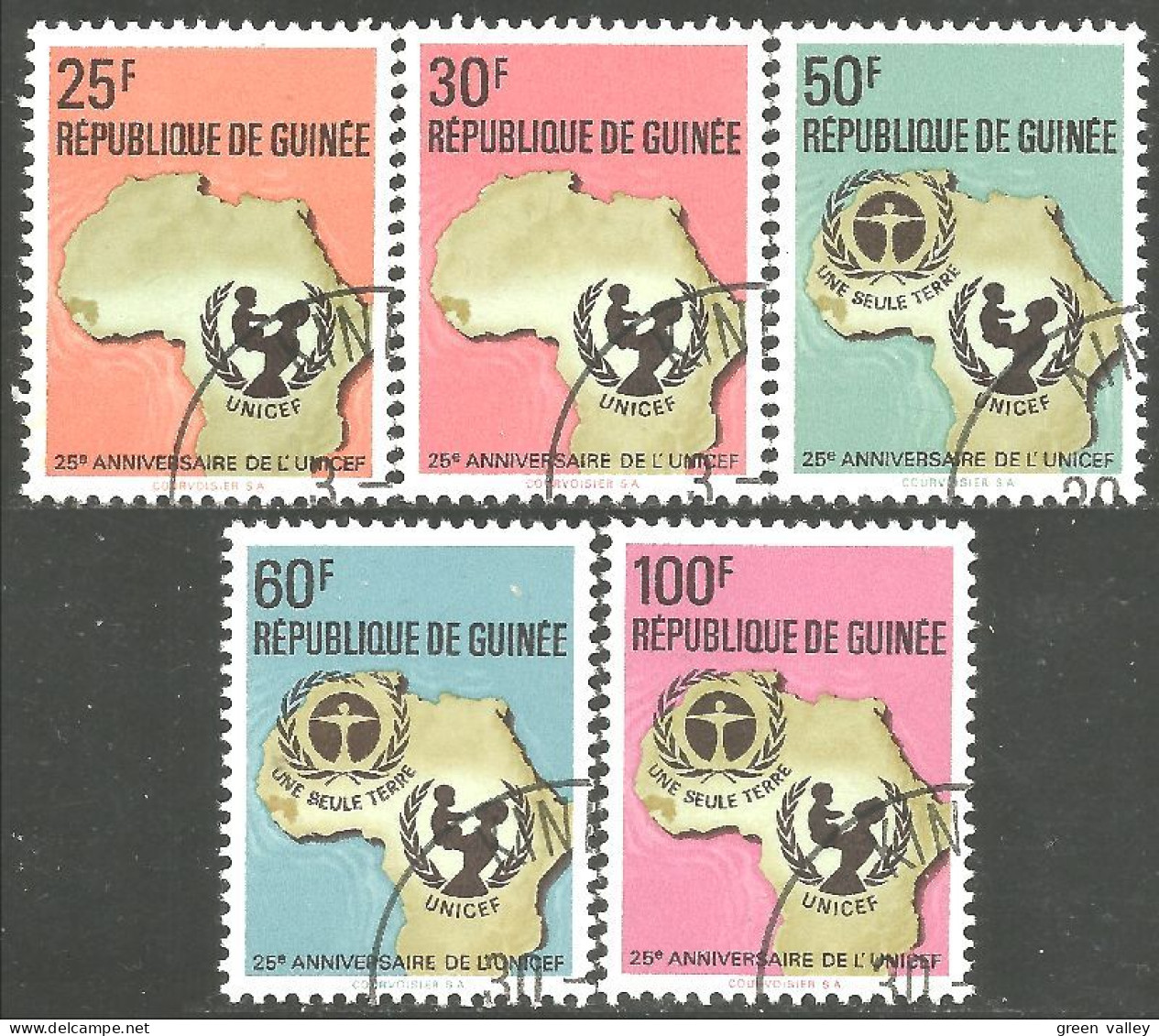 470 Guinee Unicef Carte Map (GUF-121da) - Other & Unclassified