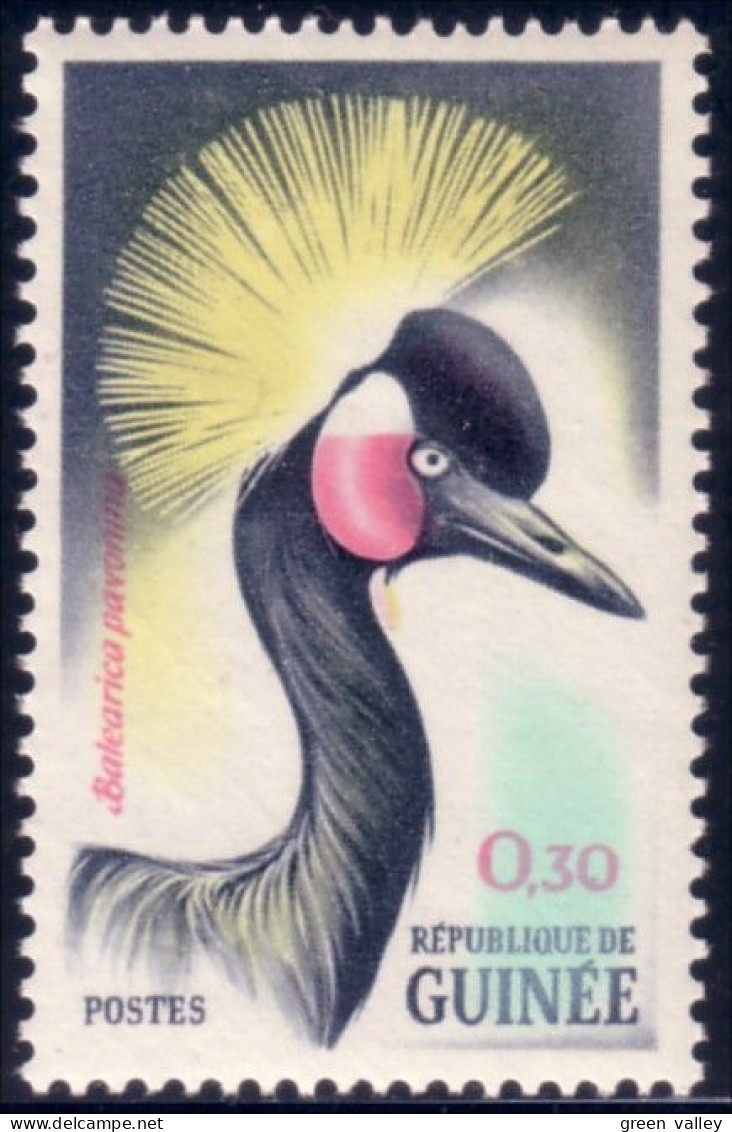 470 Guinee Grue Couronnée Crowned Crane 0.30 MNH ** Neuf (GUF-95b) - Cranes And Other Gruiformes