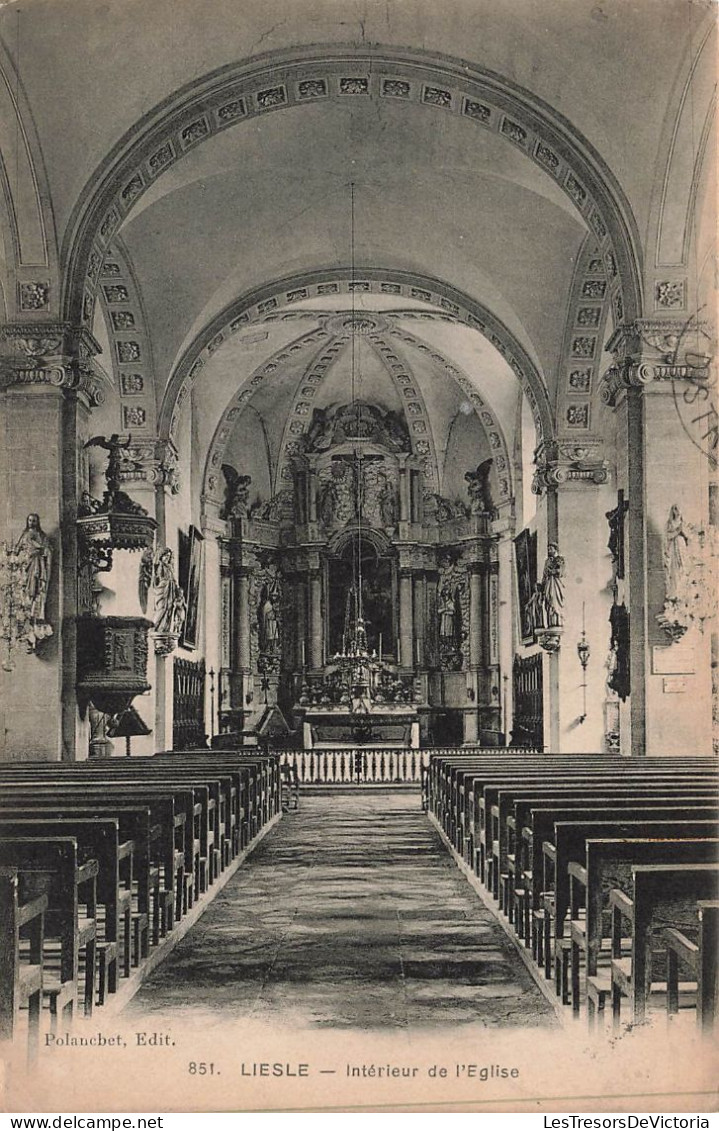 FRANCE - Liesle - Intérieur De L'église - Carte Postale Ancienne - Besancon